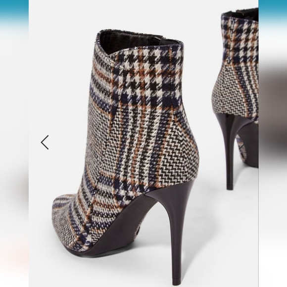 Plaid Stiletto Bootie Size 11 Brand New - Picture 2 of 3